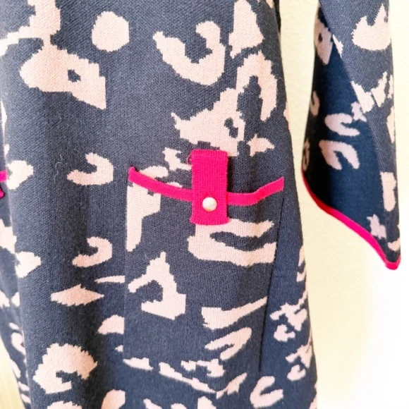 JODIFL Black Mock Neck Leopard Sweater Dress Size M - Picture 4 of 8